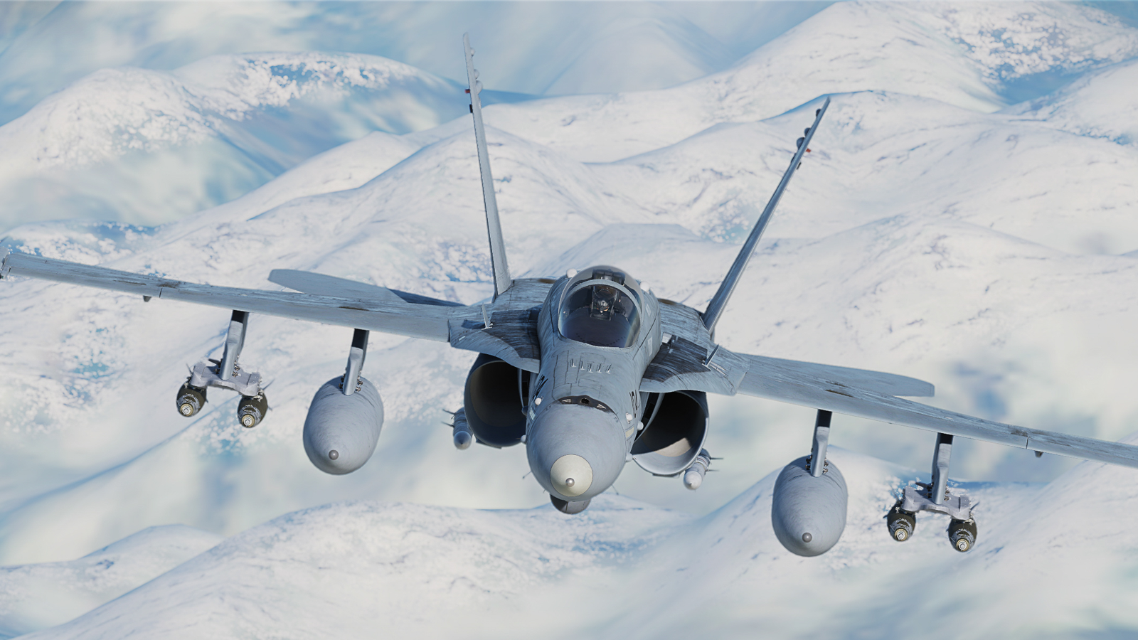 F/A-18C Hornet im Flug, Hauptflugmuster der Iron Eagles in DCS World